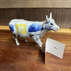 Vintage Cow Parade Imoo Ceramic Cow Figurine Retired -flaw